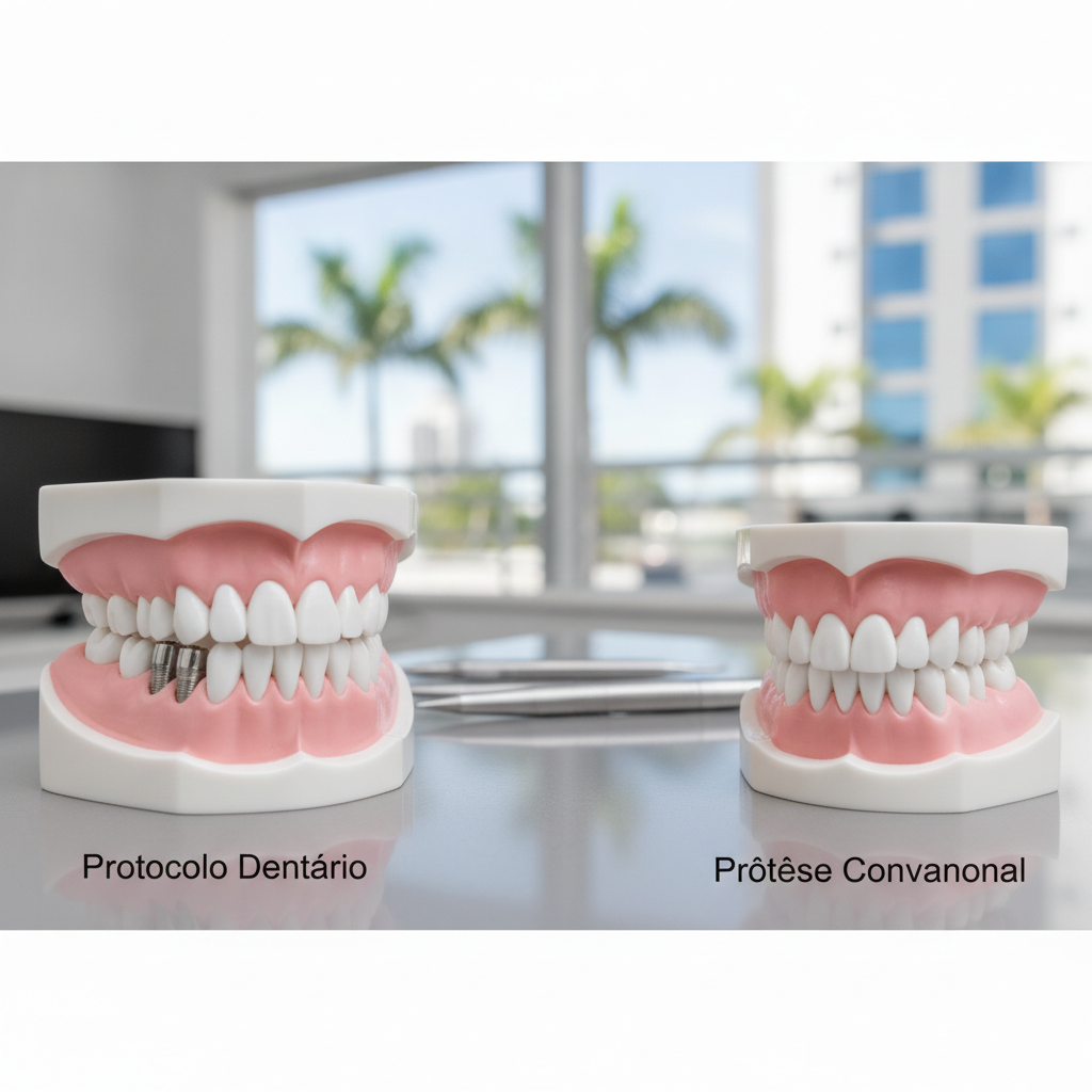 Diferença entre Protocolo Dentário e Prótese Convencional